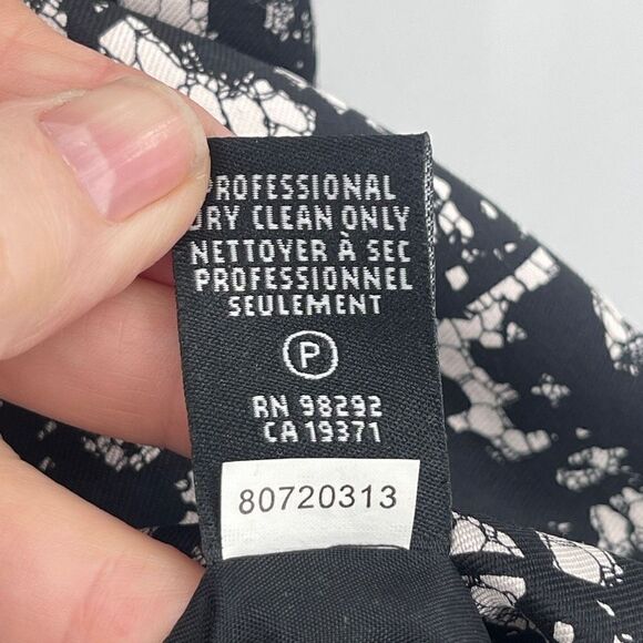 Tibi New York Black White Strapless Silk Blend Lace Cocktail Mini Dress Size 2 - Picture 6 of 10